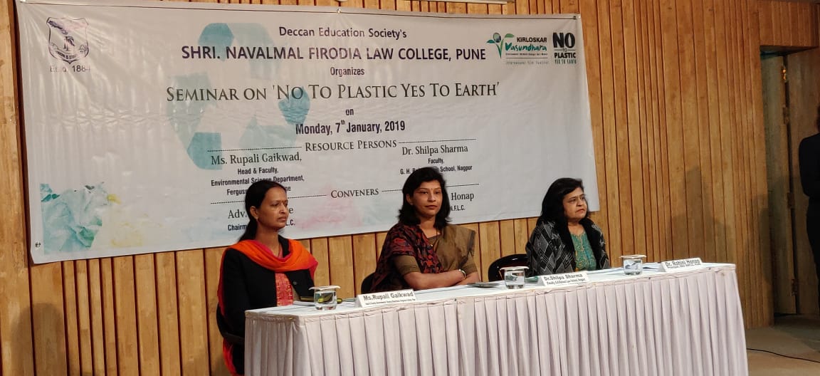 One day seminar on 'No to Plastic Yes to Earth'